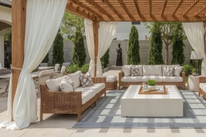 outdoor patio with furniture