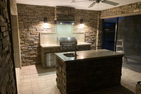 Screened Outdoor Kitchen