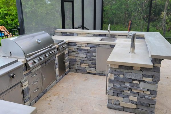 Masonry Stone Kitchen