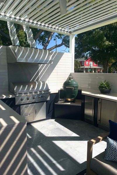 Modern Kitchen With Pergola